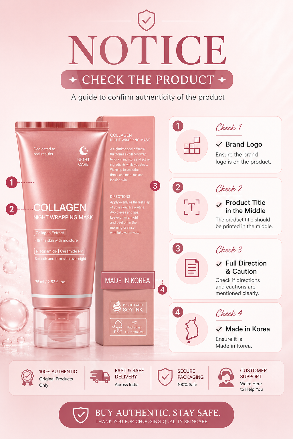 Korean Glass Skin Collagen Wrap Mask™ | Overnight Glow Treatment
